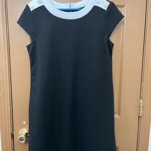 Madison Leigh Black and White Cap Sleeve Dress